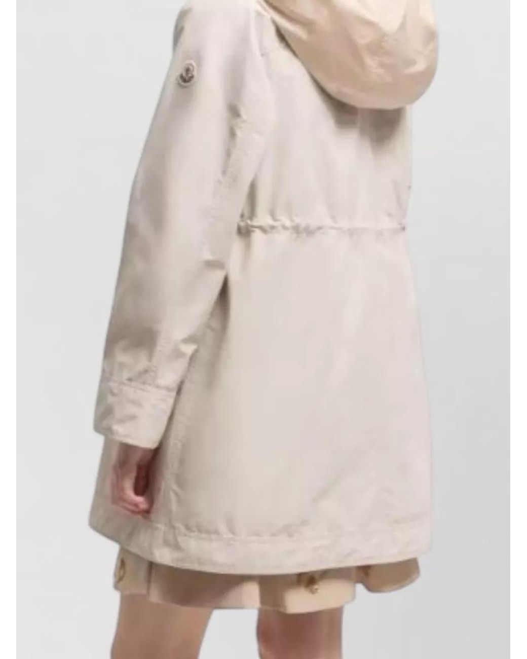 Moncler Natural Hooded Parka Coat