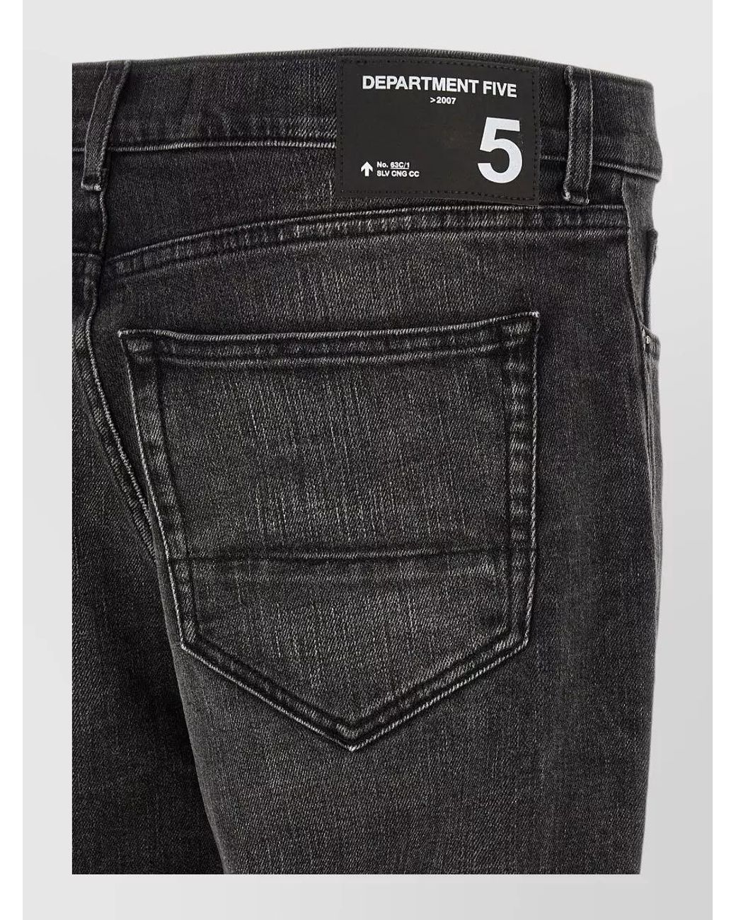 Department 5 Gray Denim Mid-Rise Tapered Cropped Jeans for men