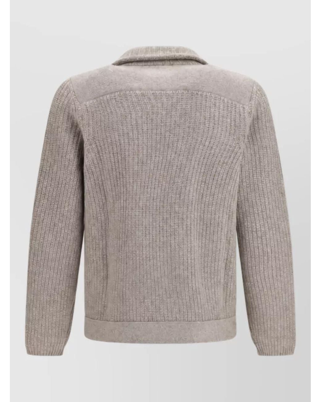 Brunello Cucinelli Gray Cashmere Double Breasted Coat for men