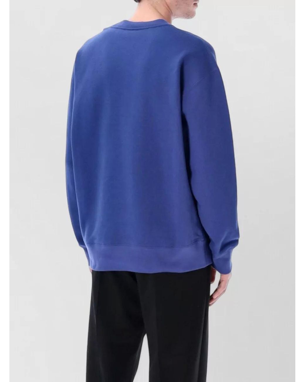 Valentino Garavani Blue Cotton Panther Print Regular-Fit Sweatshirt for men