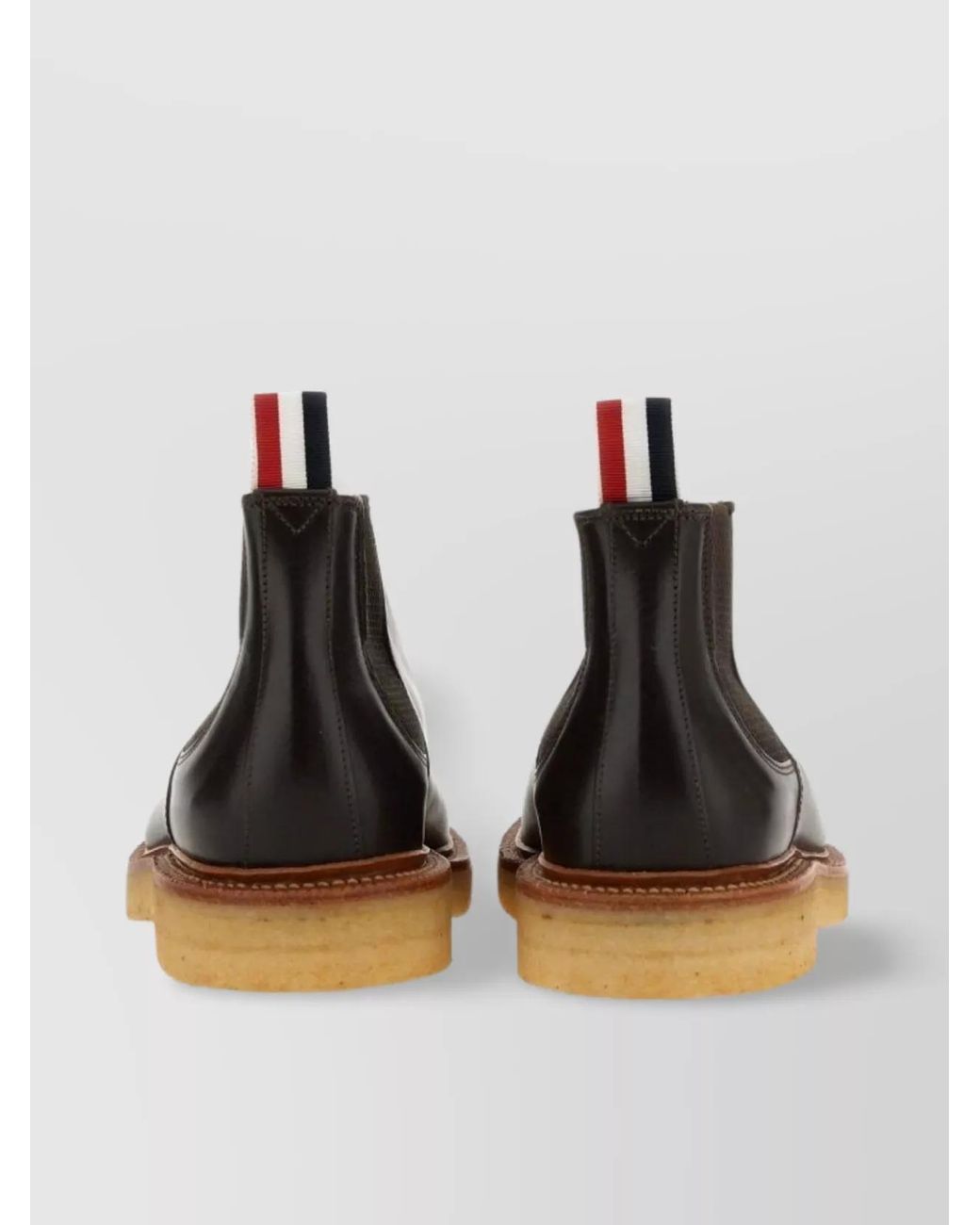 Thom Browne Gray Leather Chelsea Boots for men