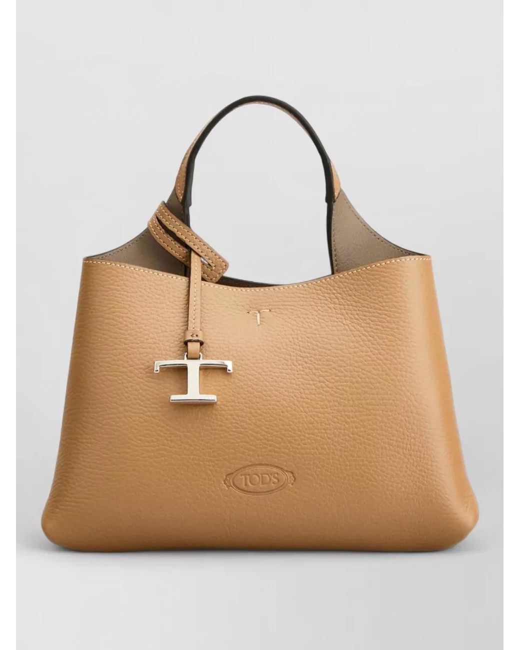 Tod's Natural Bucket Micro Leather Tote Bag