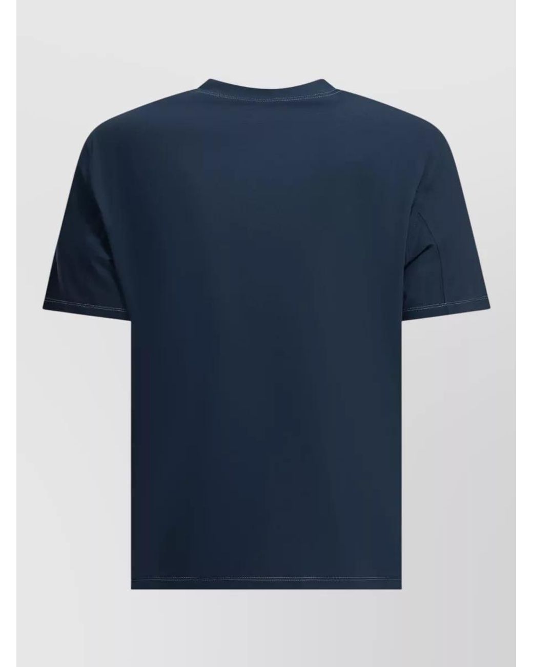 Brunello Cucinelli Blue Logo-Print Technical T-Shirt for men