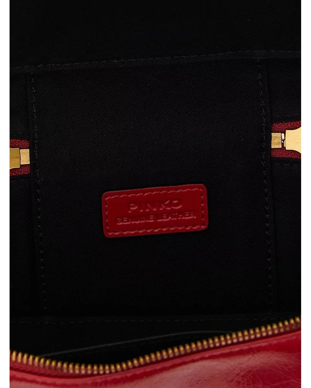 Pinko Red Vanity Soft Mini Leather Crossbody Bag