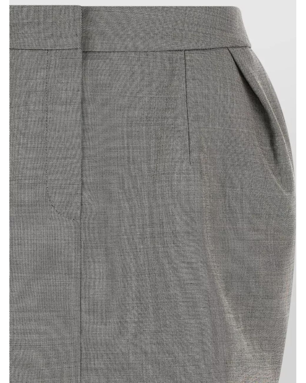 Magda Butrym Gray Wool Mini Skirt
