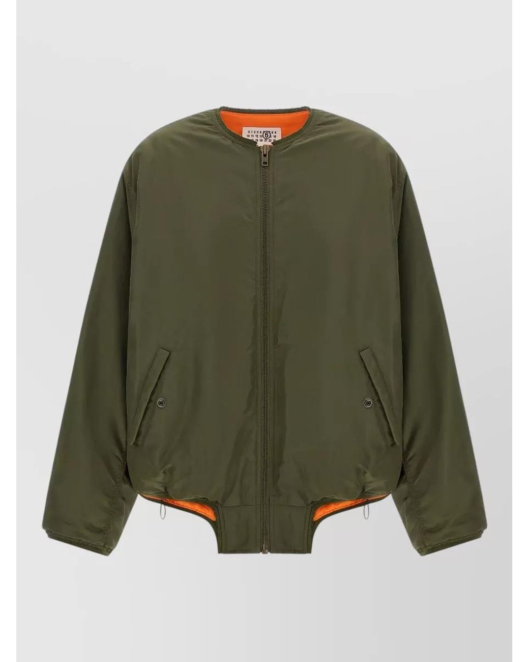 MM6 by Maison Margiela Green Asymmetric Hem Oversized Jacket