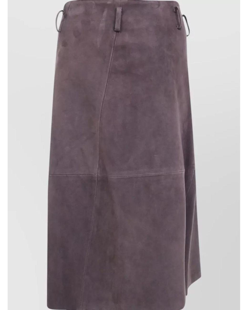 Semicouture Purple Leather Wrap Skirt