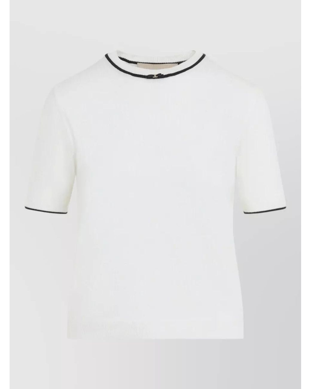 Valentino White Virgin Wool Knit T-Shirt
