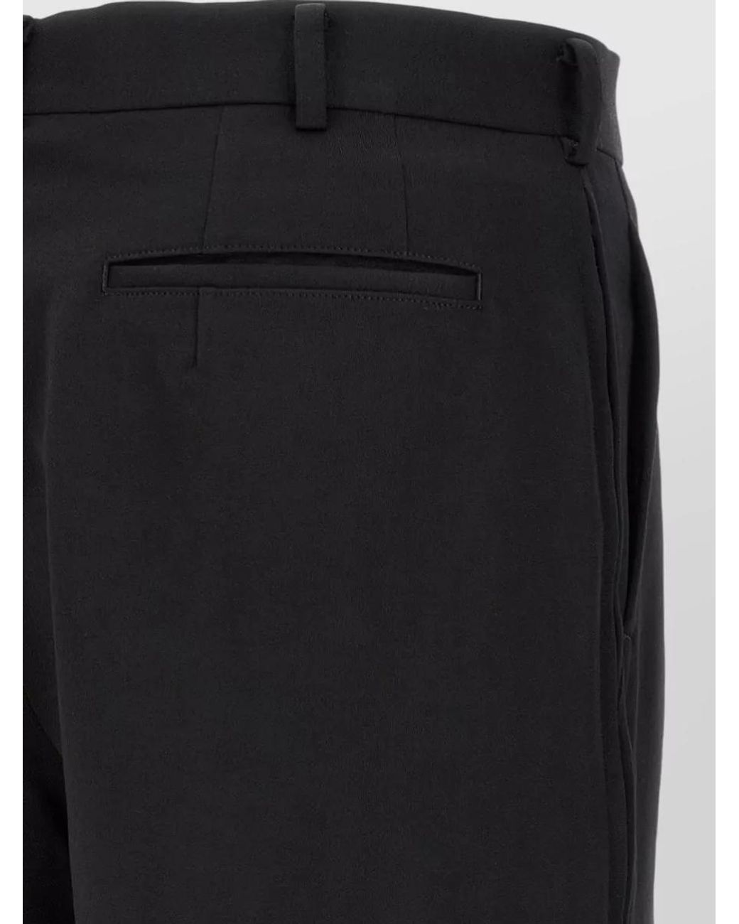 Comme des Garçons Black Wool Straight-Leg Zip Bermuda Shorts for men