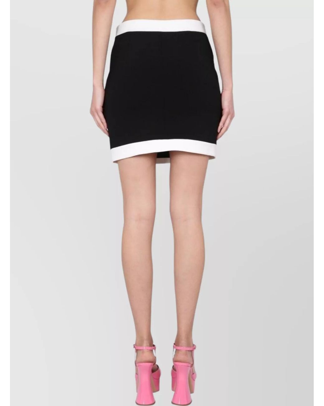 Moschino Black Crepe Mini Skirt