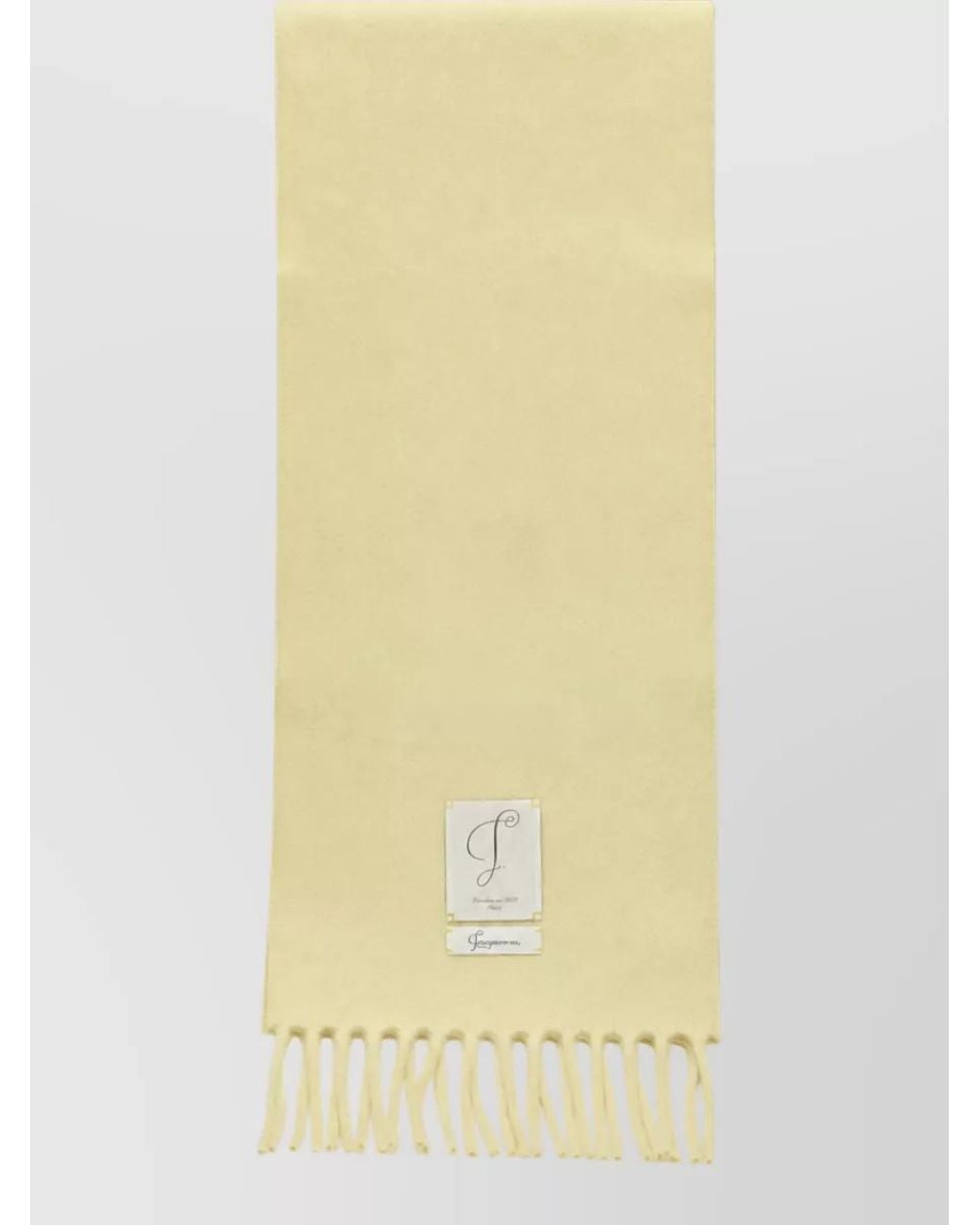Jacquemus Yellow Fringed Wool Scarf for men