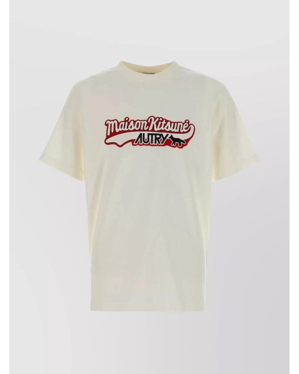 Autry White Logo Cotton T-Shirt for men