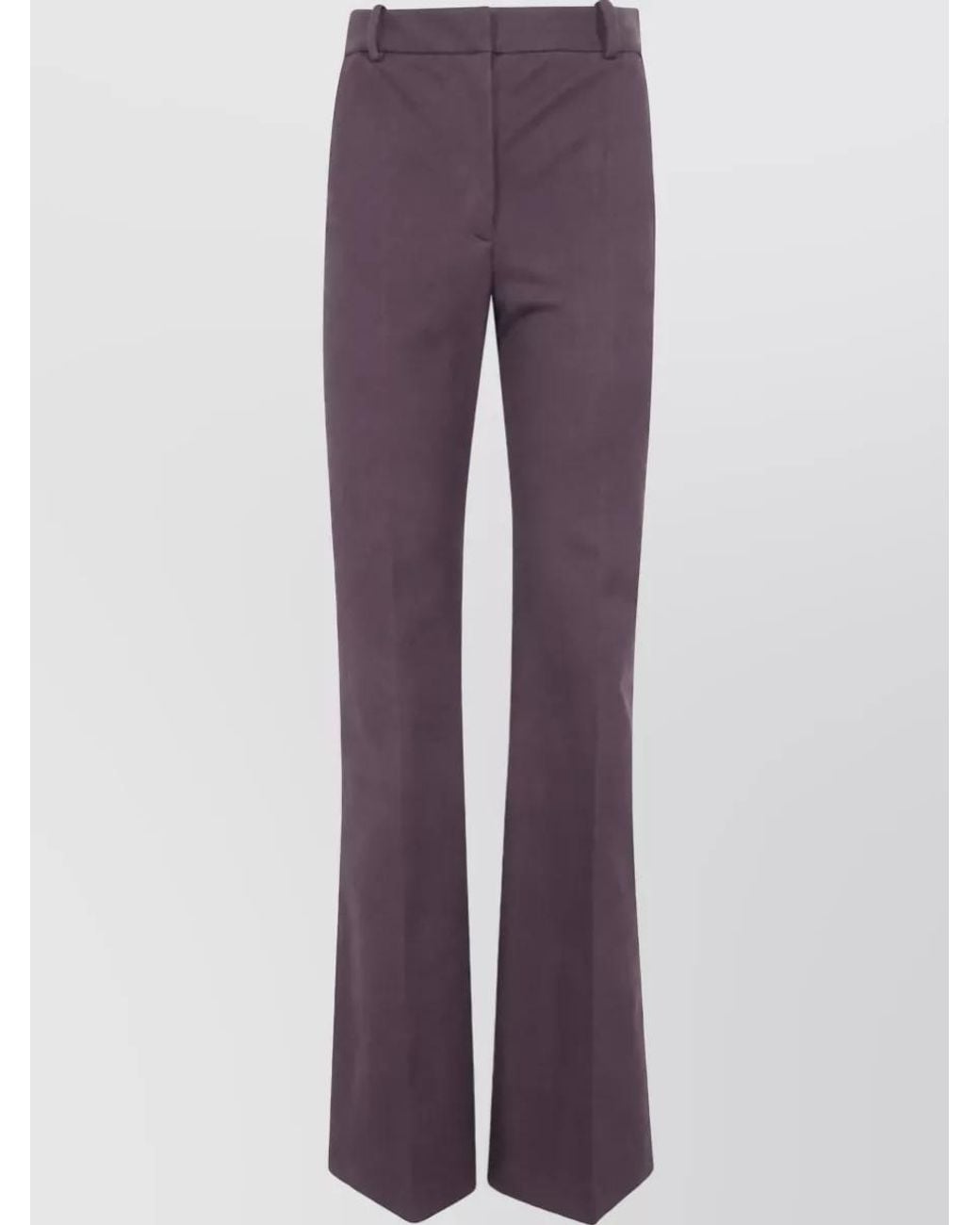 Joseph Purple Stretch Gabardine Tailored Trousers