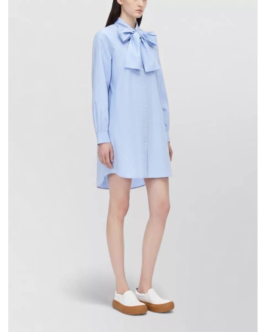 Moschino Blue Bow-Detailed Mini Dress