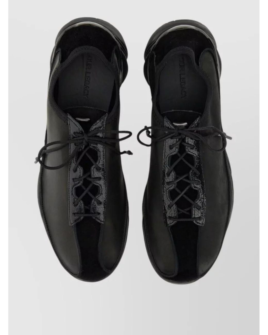 Our Legacy Black Leather Low-Top Sneakers