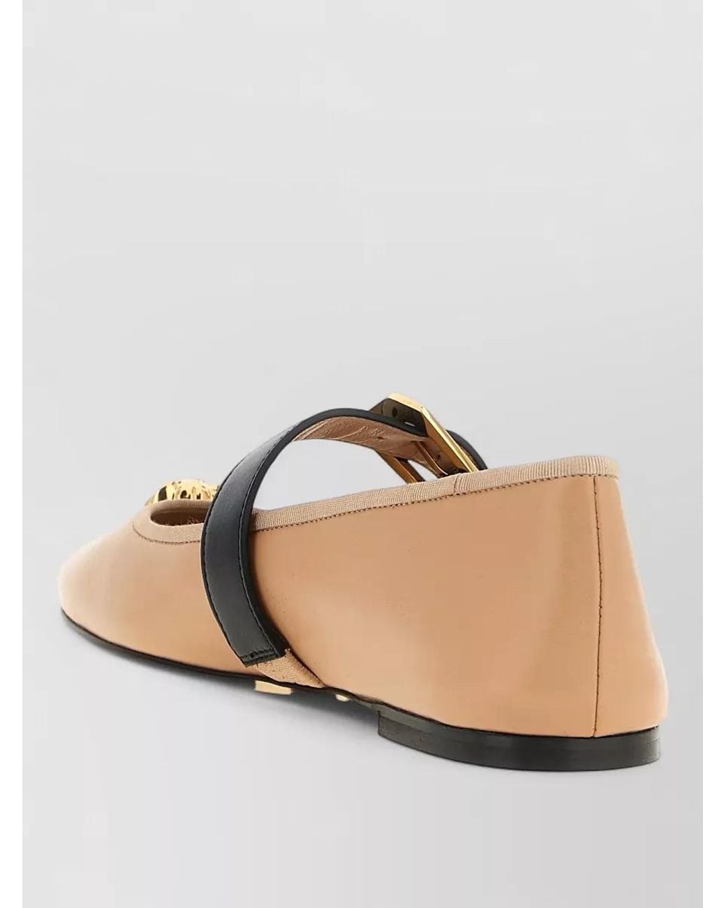 Versace Natural Lamb Leather Ballet Flats