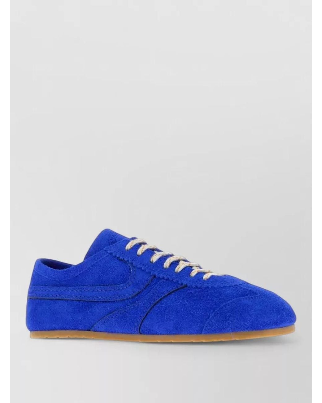 Dries Van Noten Blue Suede Lace-Up Sneakers