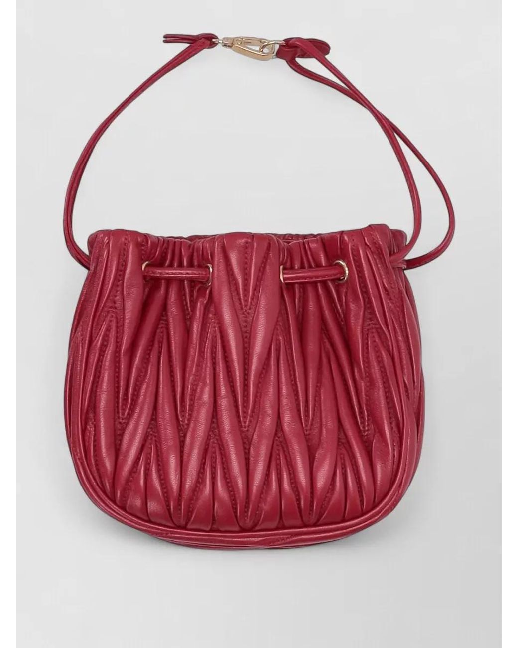 Miu Miu Red Contenitori Matelasse'Miu