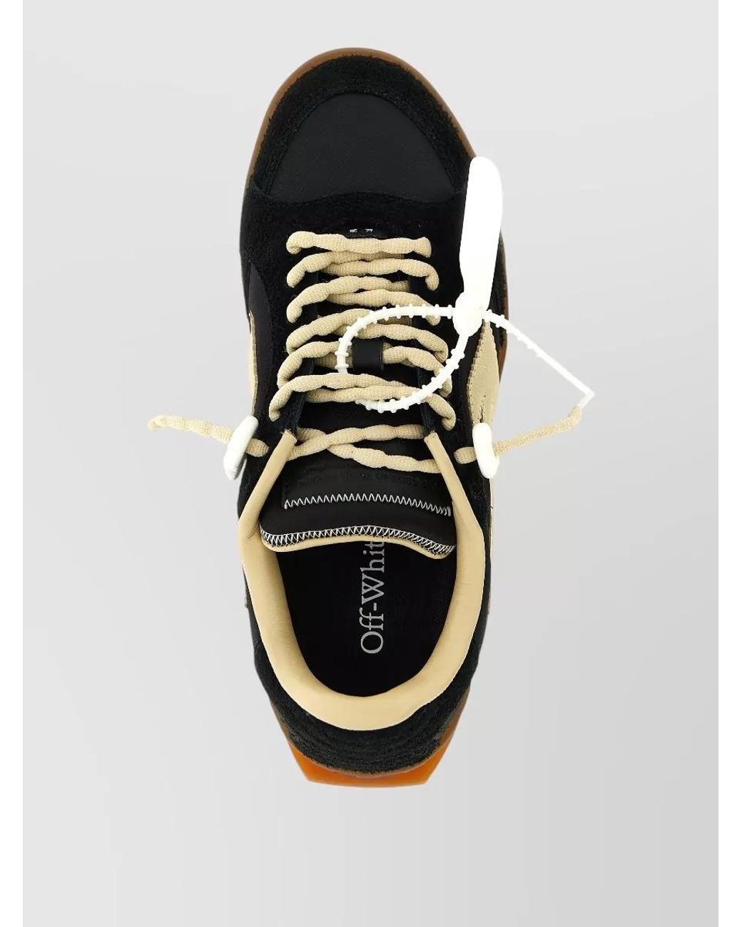 Off-White c/o Virgil Abloh Black Leather Lace-Up Sneakers