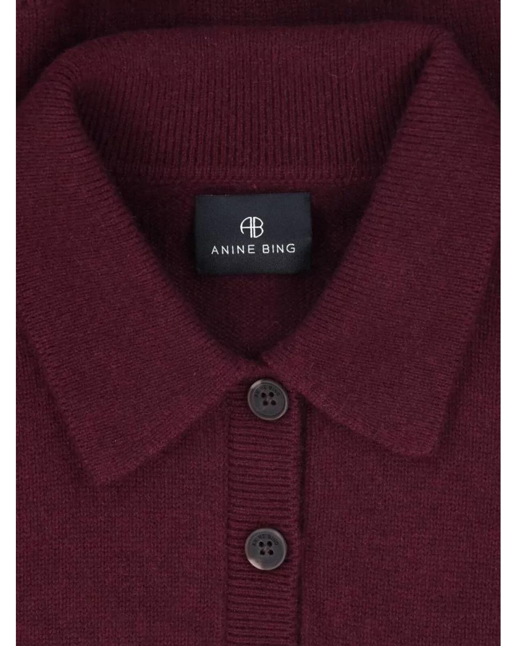 Anine Bing Purple Cashmere Crewneck Sweatshirt