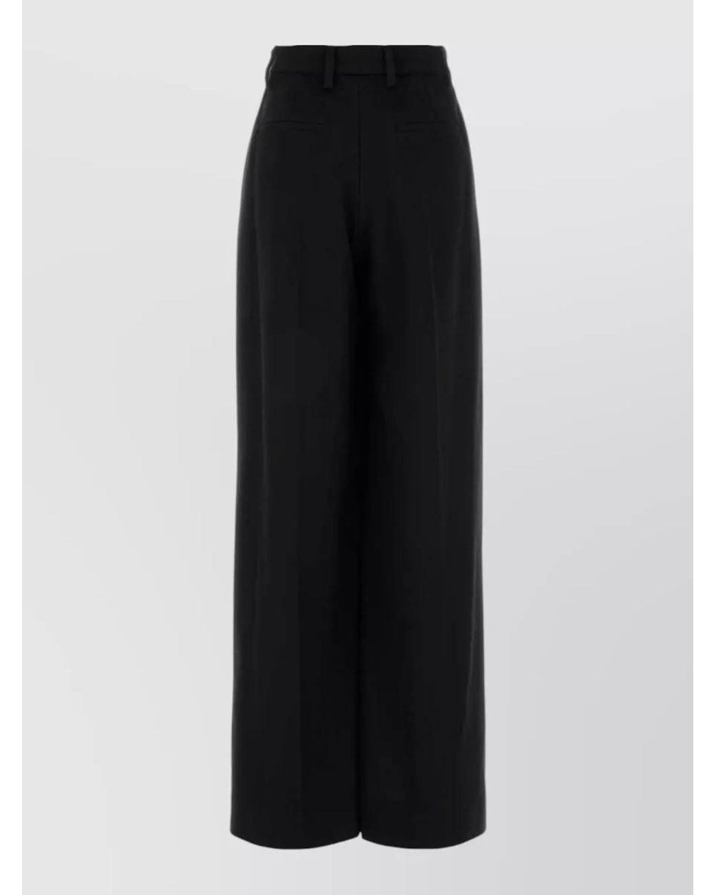 Prada Black Cashmere Wide-Leg Trousers
