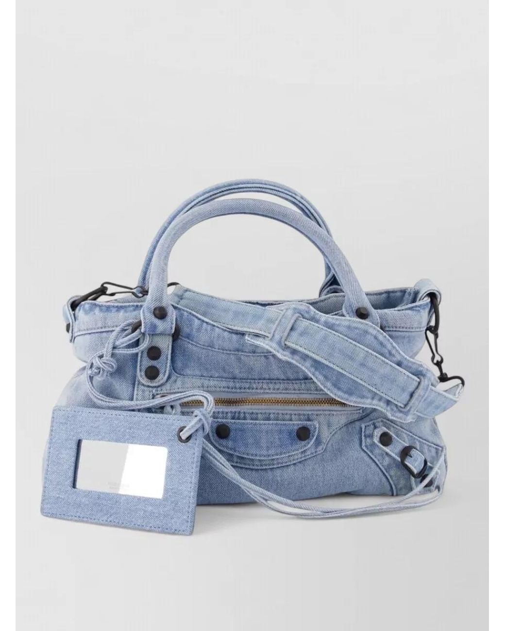 Balenciaga Blue Le City Mini Denim Shoulder Bag