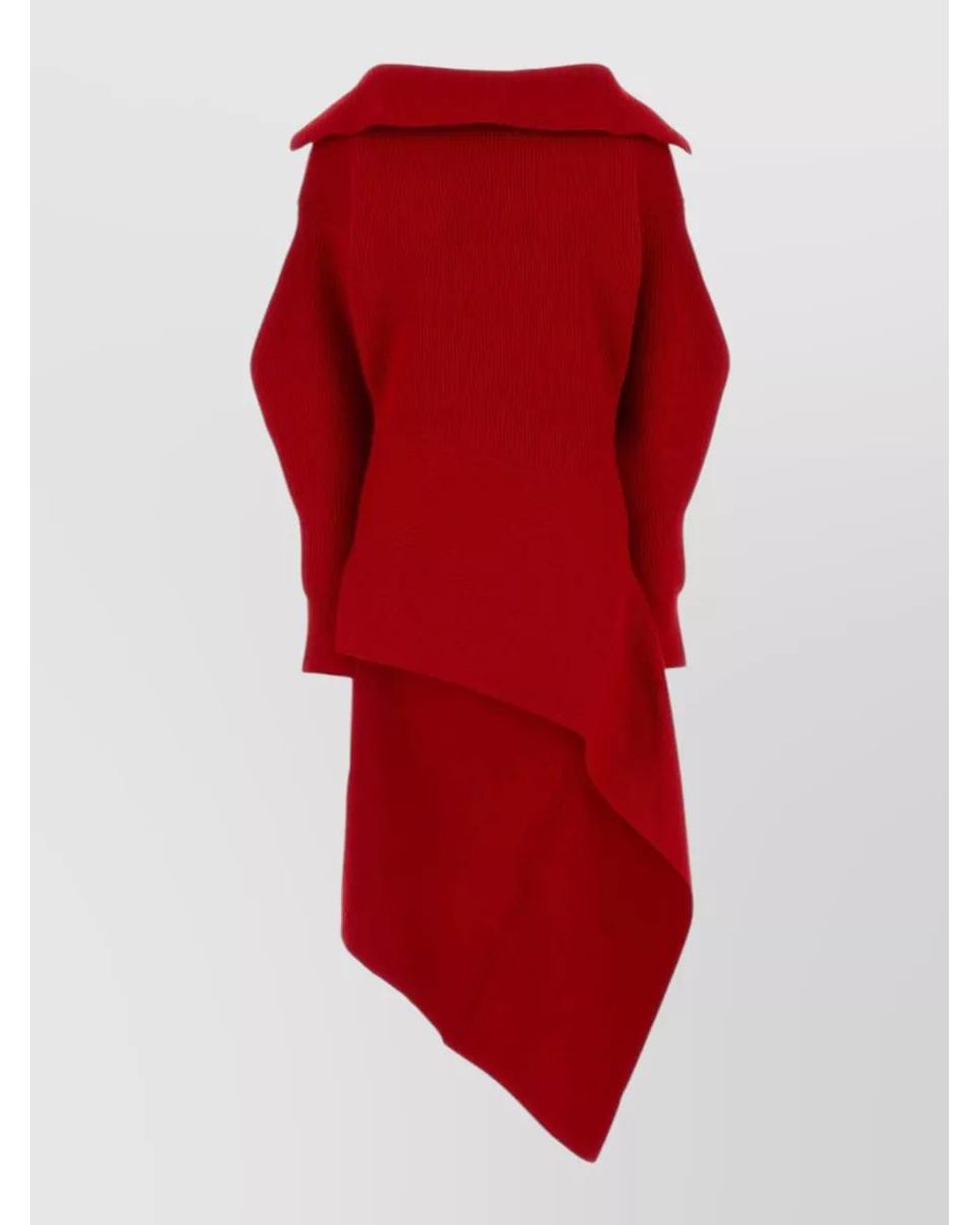 Givenchy Red Wool Cashmere Knee-Length Knitted Dress