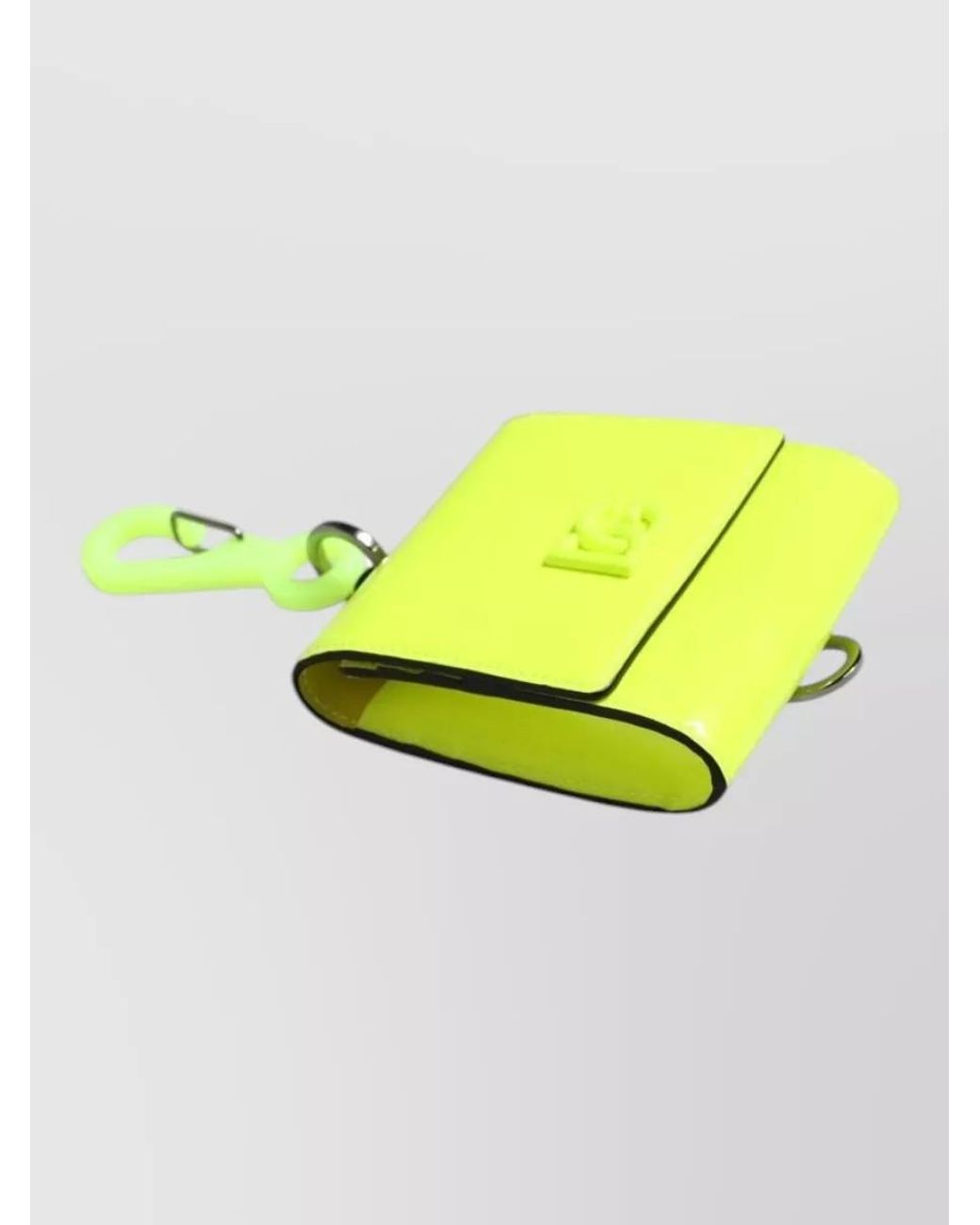 Dolce & Gabbana Yellow Leather Neck Strap Cardholder for men