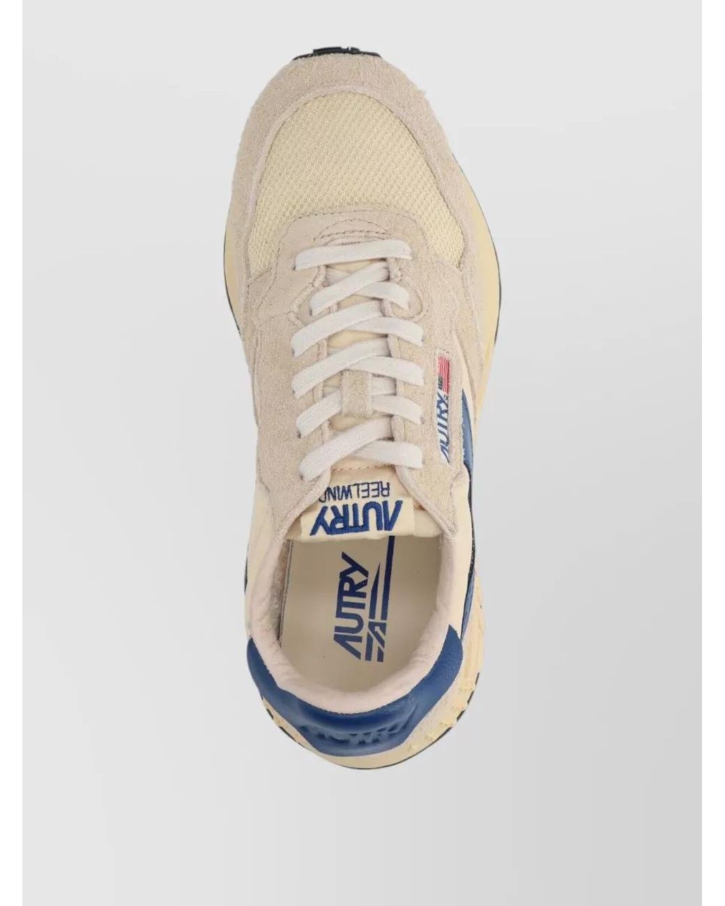 Autry Blue Leather Low-Top Sneakers