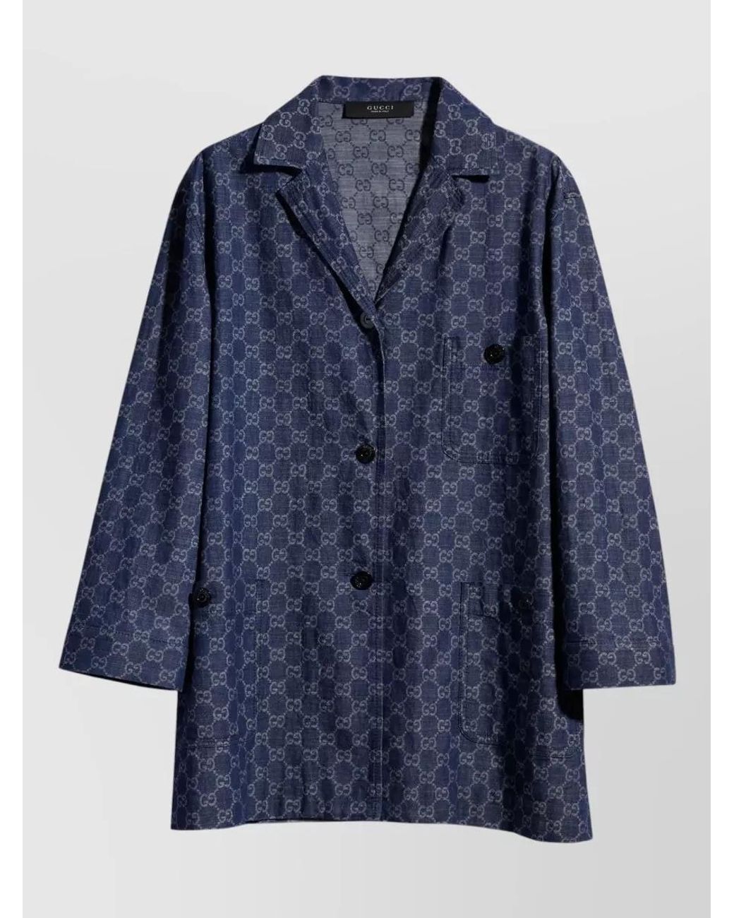Gucci Blue Denim Single-Breasted Jacket