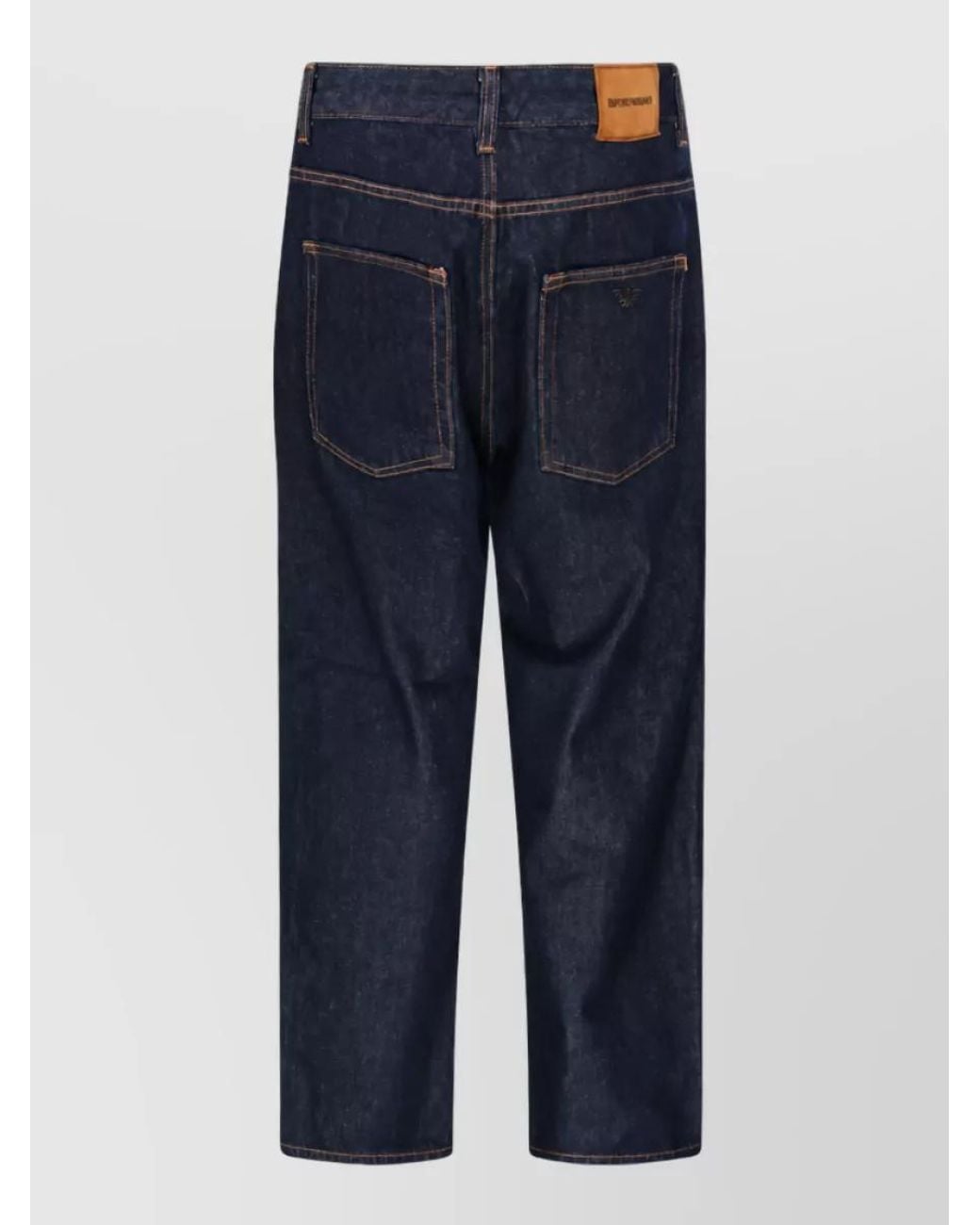 Emporio Armani Blue Denim Straight-Leg Jeans for men