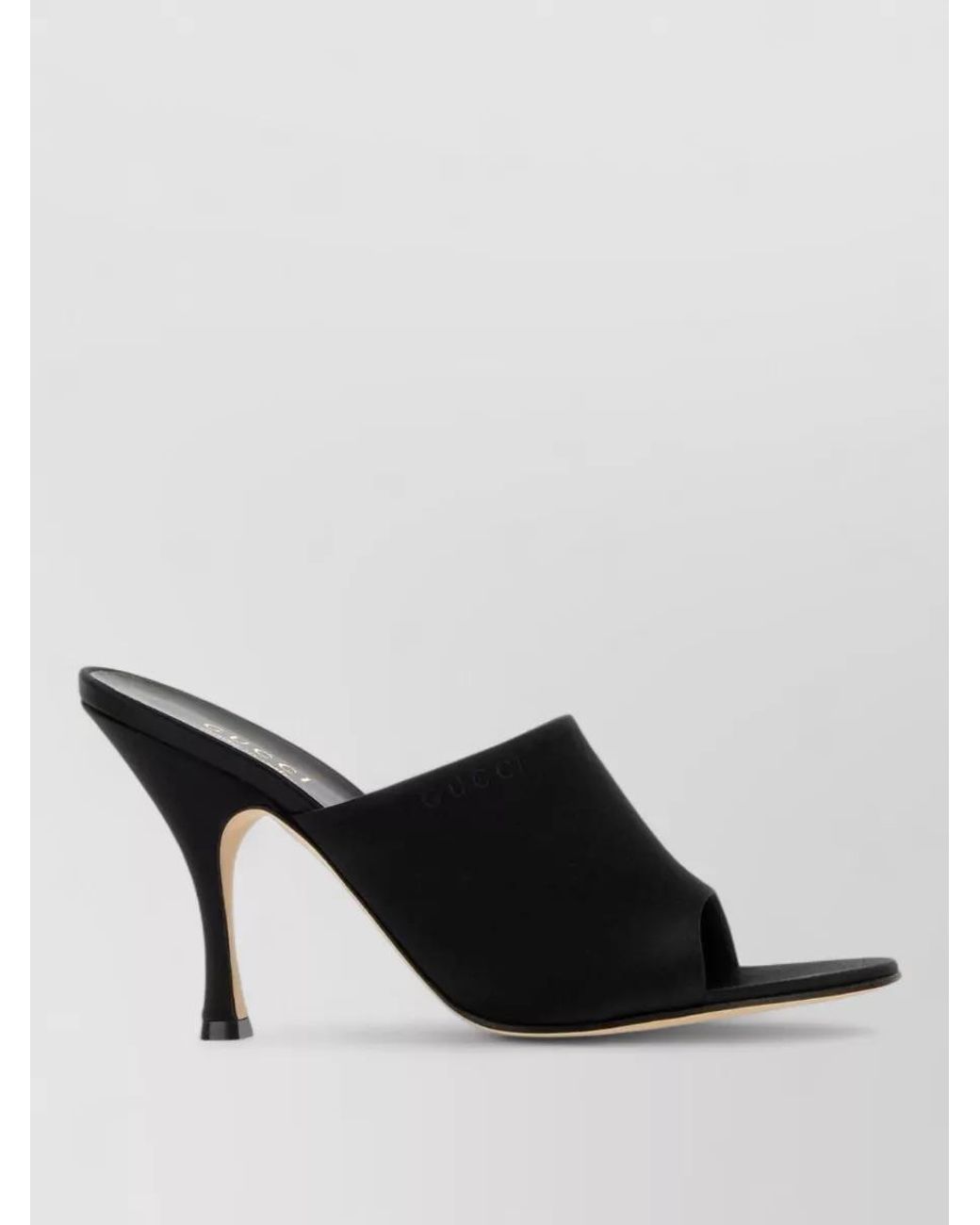 Gucci Black Satin Mules