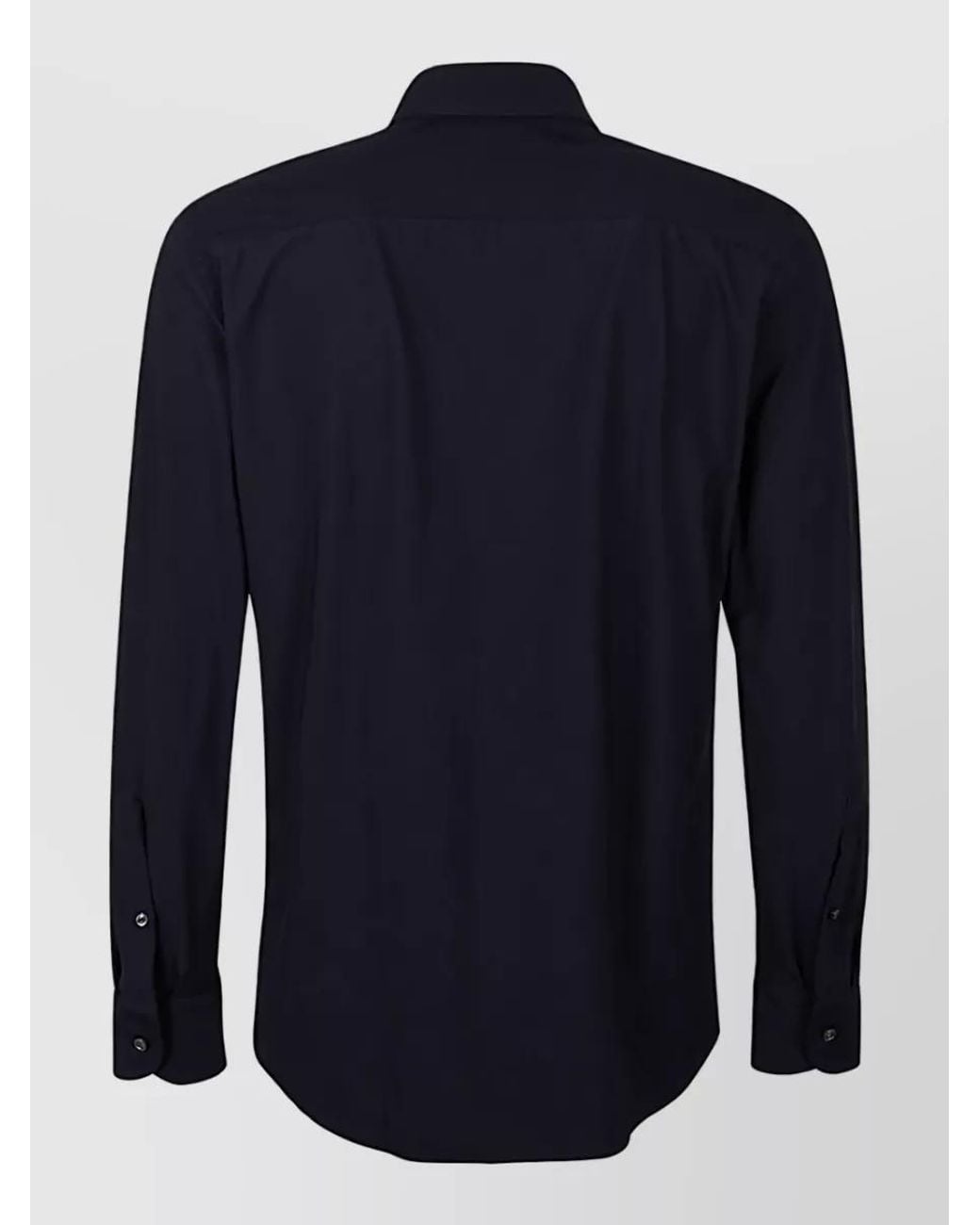 Sonrisa Blue Long-Sleeve High-Collar Shirt for men