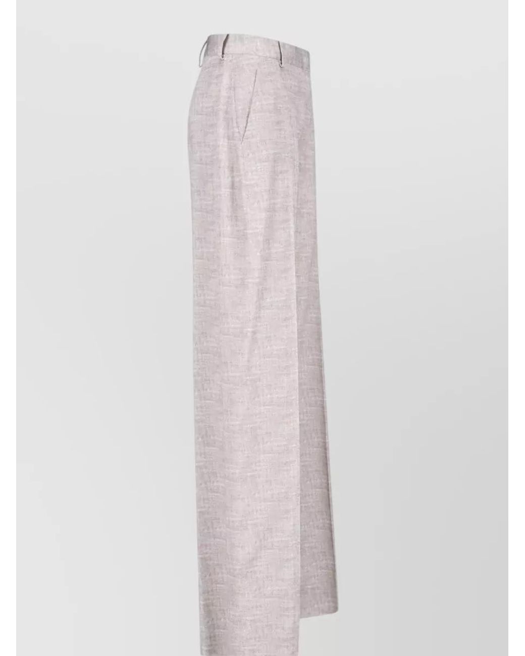 Ermanno Scervino Pink High-Rise Wide-Leg Tailored Trousers