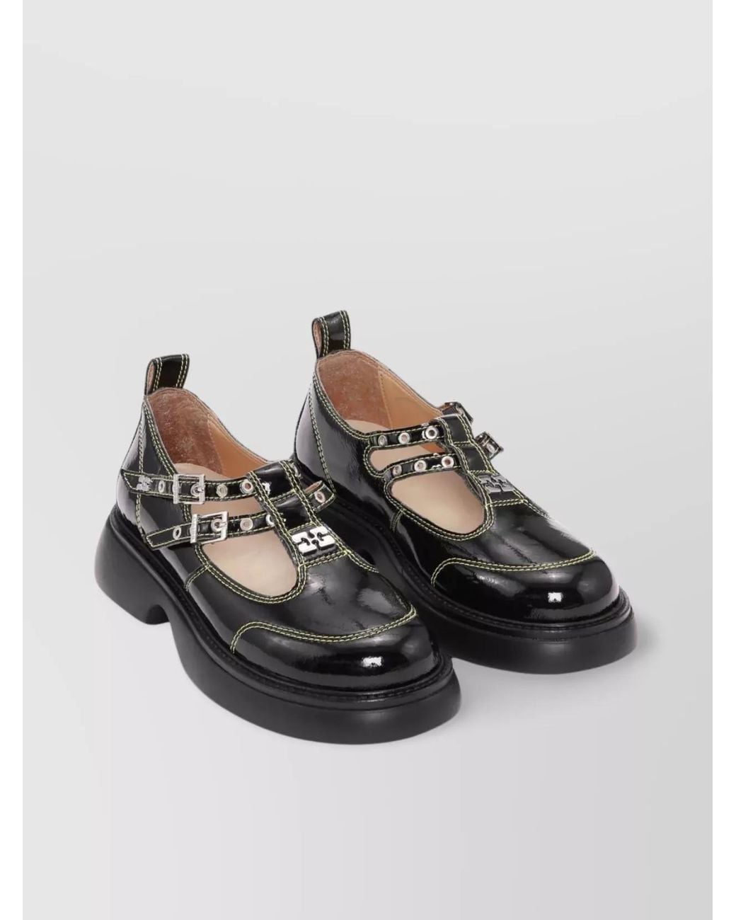 Ganni Multicolor Butterfly Mary Jane Loafers