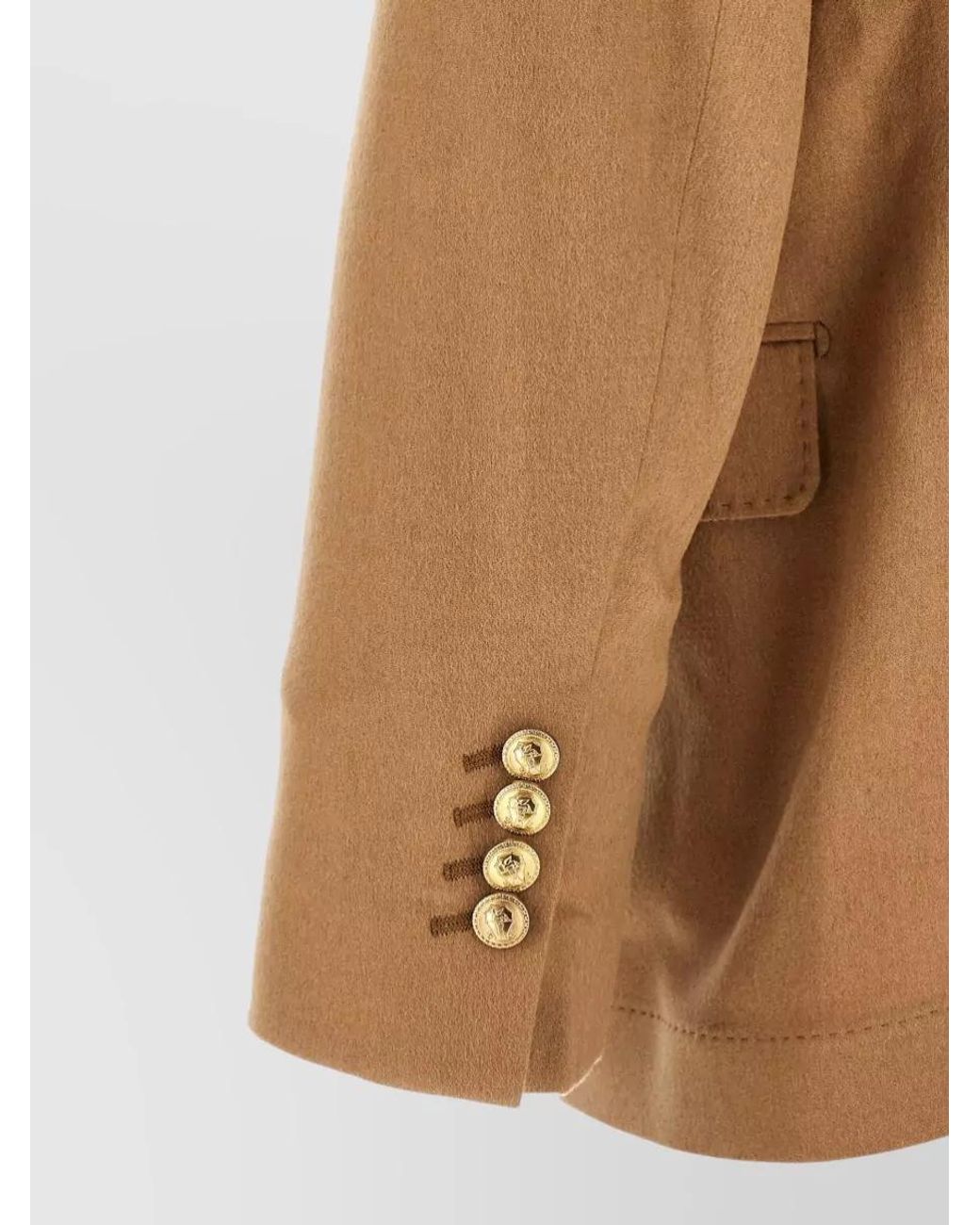Brunello Cucinelli Brown Camel Double-Breasted Blazer for men