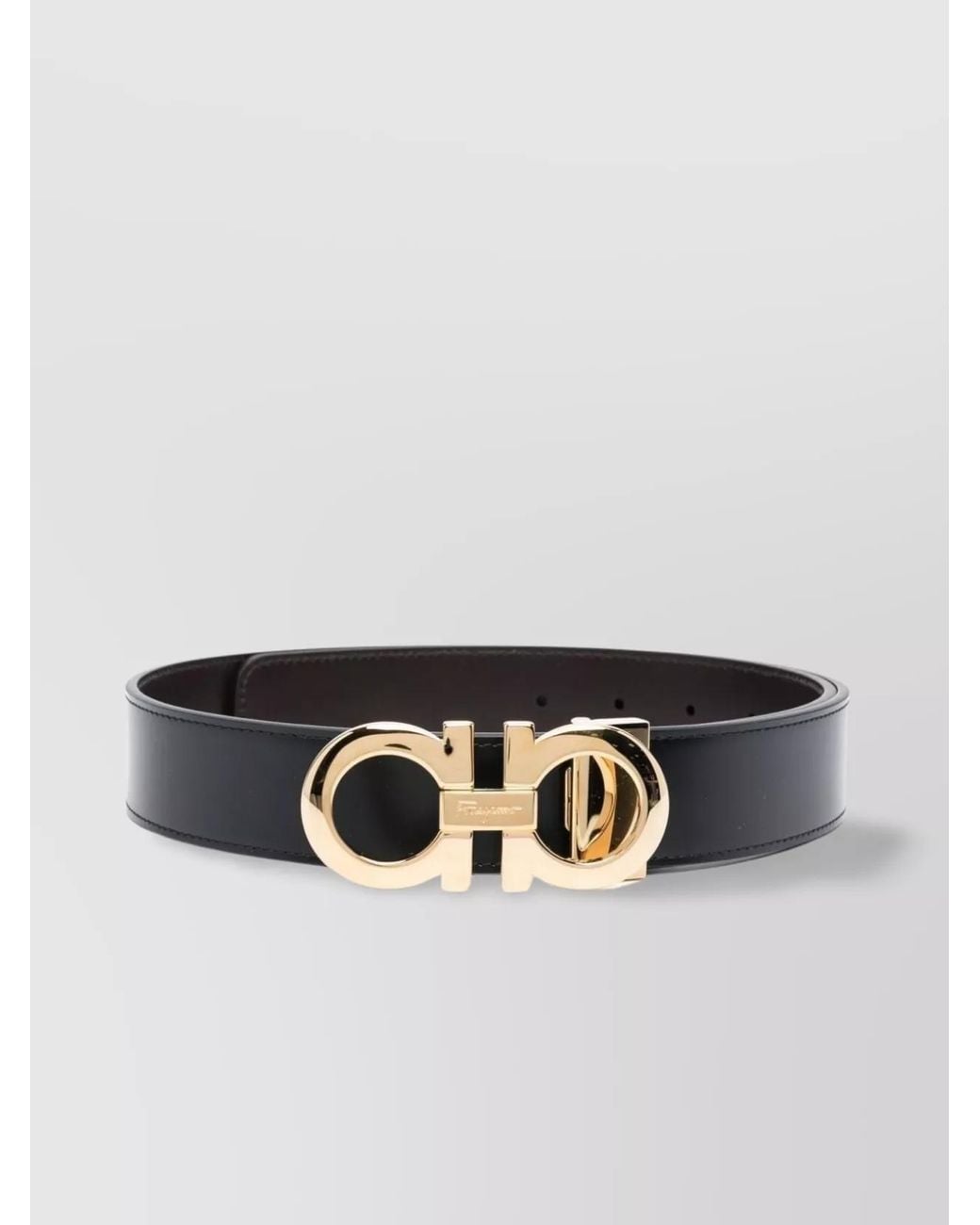 Ferragamo Brown Leather Reversible Belt for men