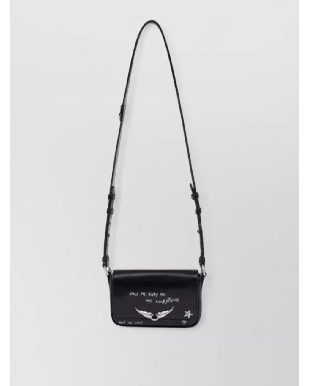 Zadig & Voltaire White Le Zazi Leather Crossbody Bag