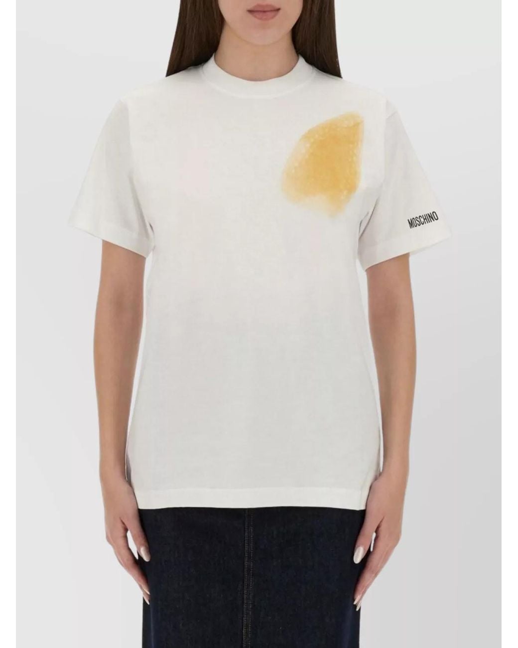 Moschino White Printed Regular-Fit T-Shirt