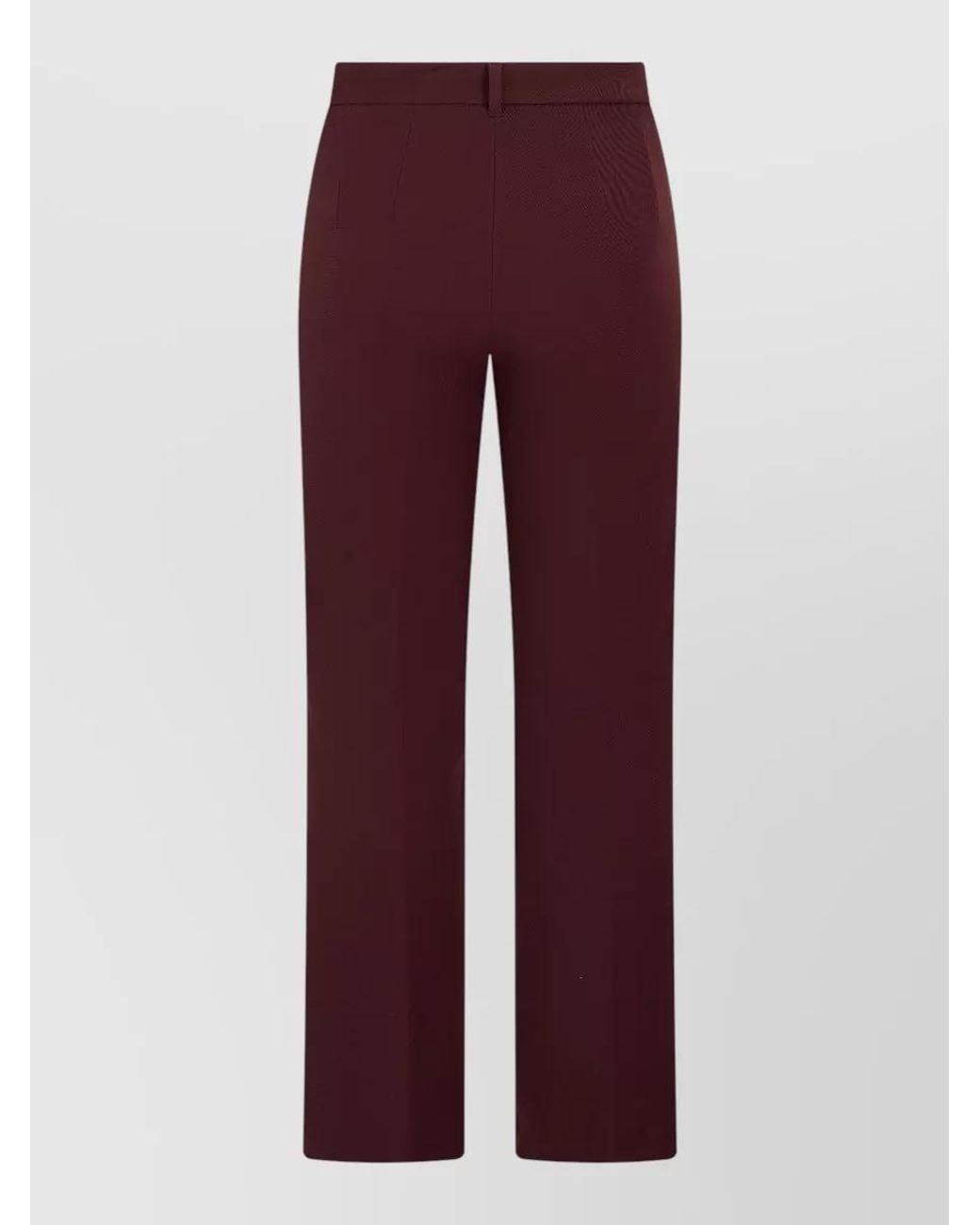 Max Mara Red High-Rise Straight-Leg Suit Trousers
