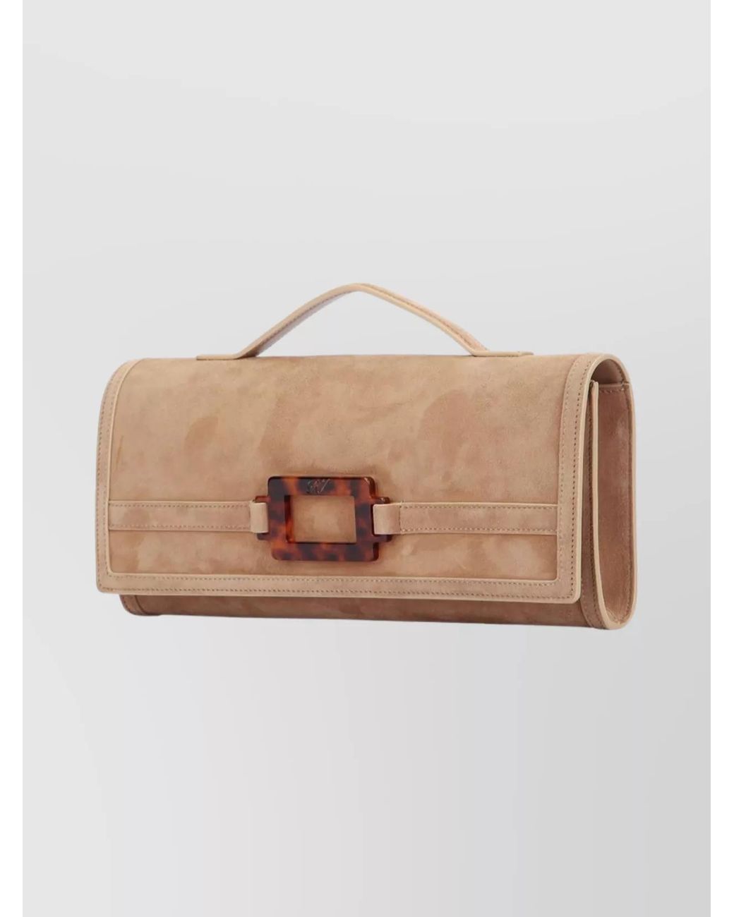 Roger Vivier Natural Suede Clutch Bag