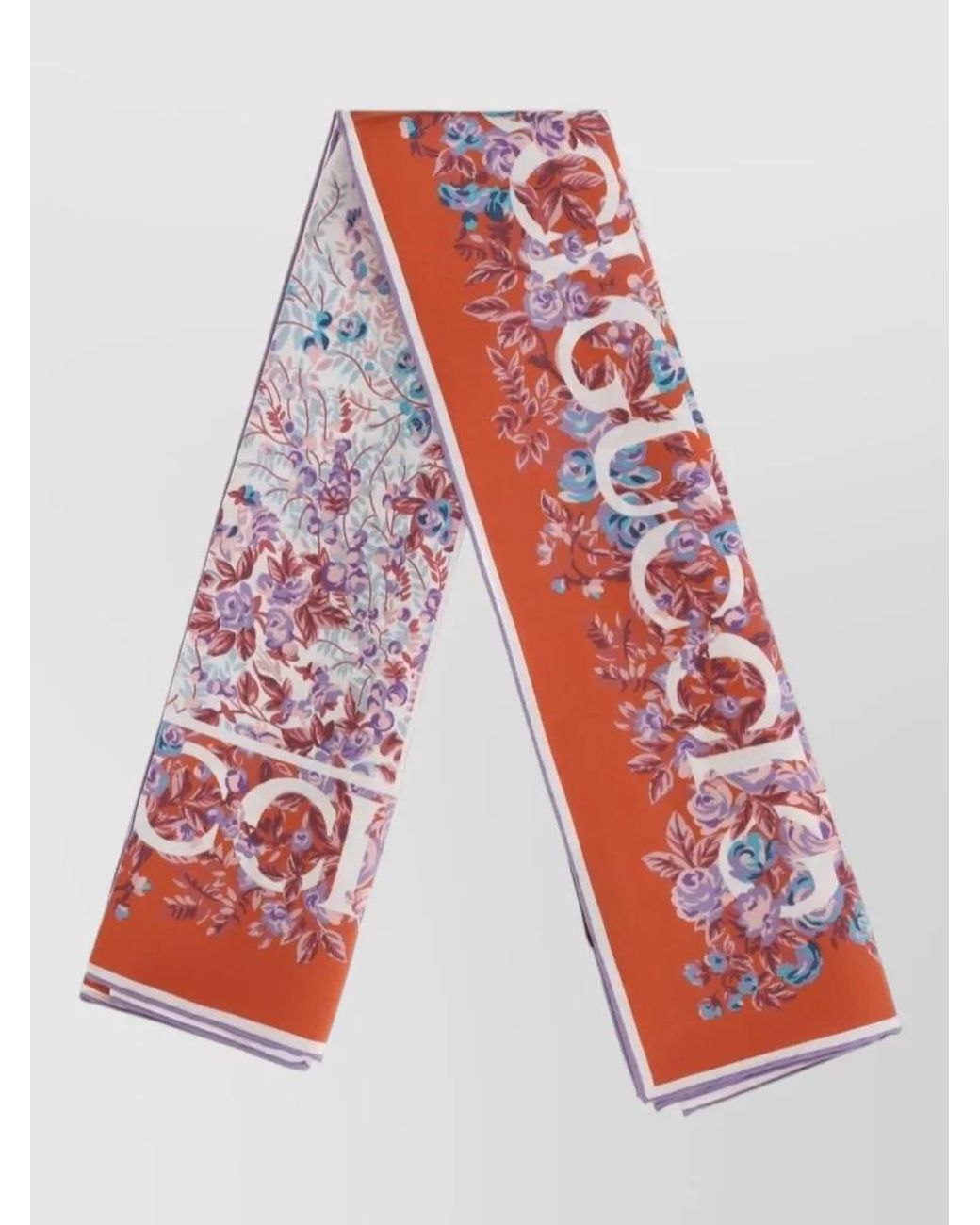 Gucci Red Printed Silk Foulard