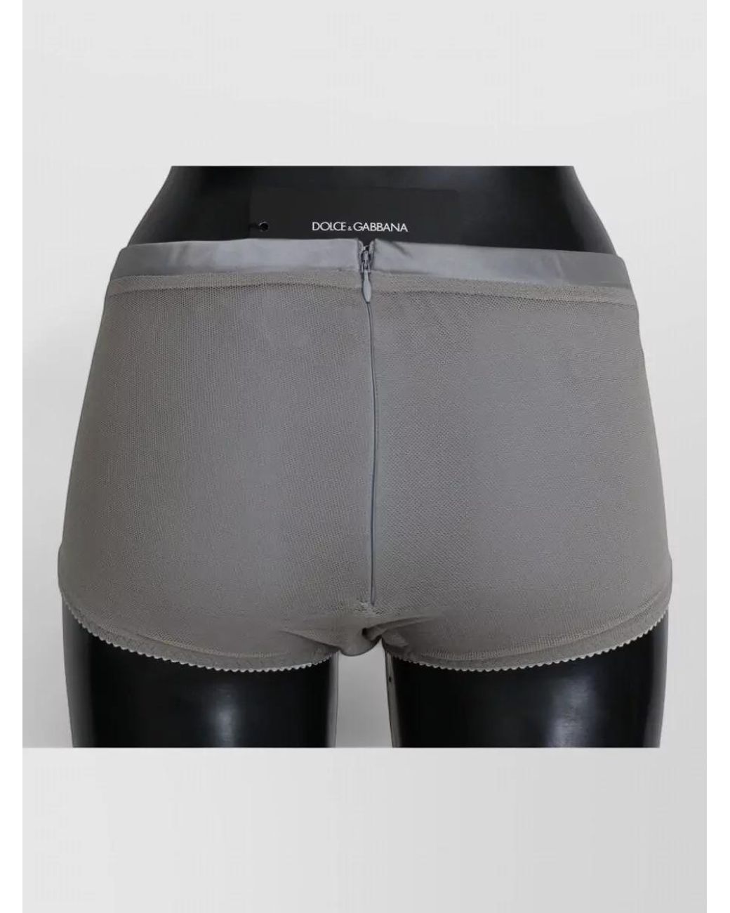 Dolce & Gabbana Gray Silk Mesh Briefs