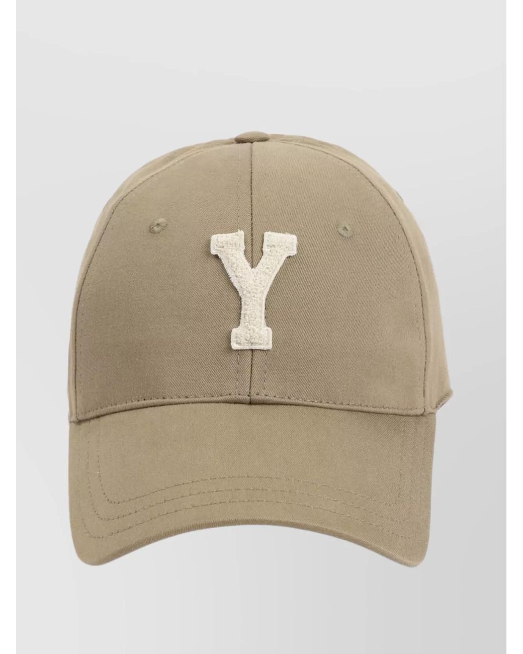 Saint Laurent Natural Cotton Logo Baseball Cap for men