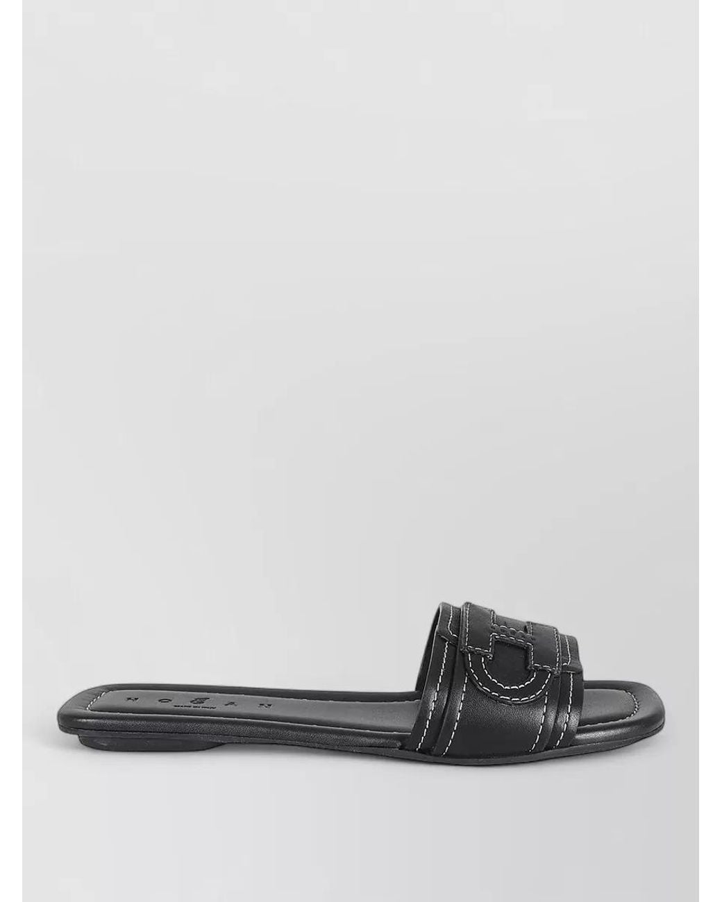 Hogan Multicolor Leather Flat Sandals