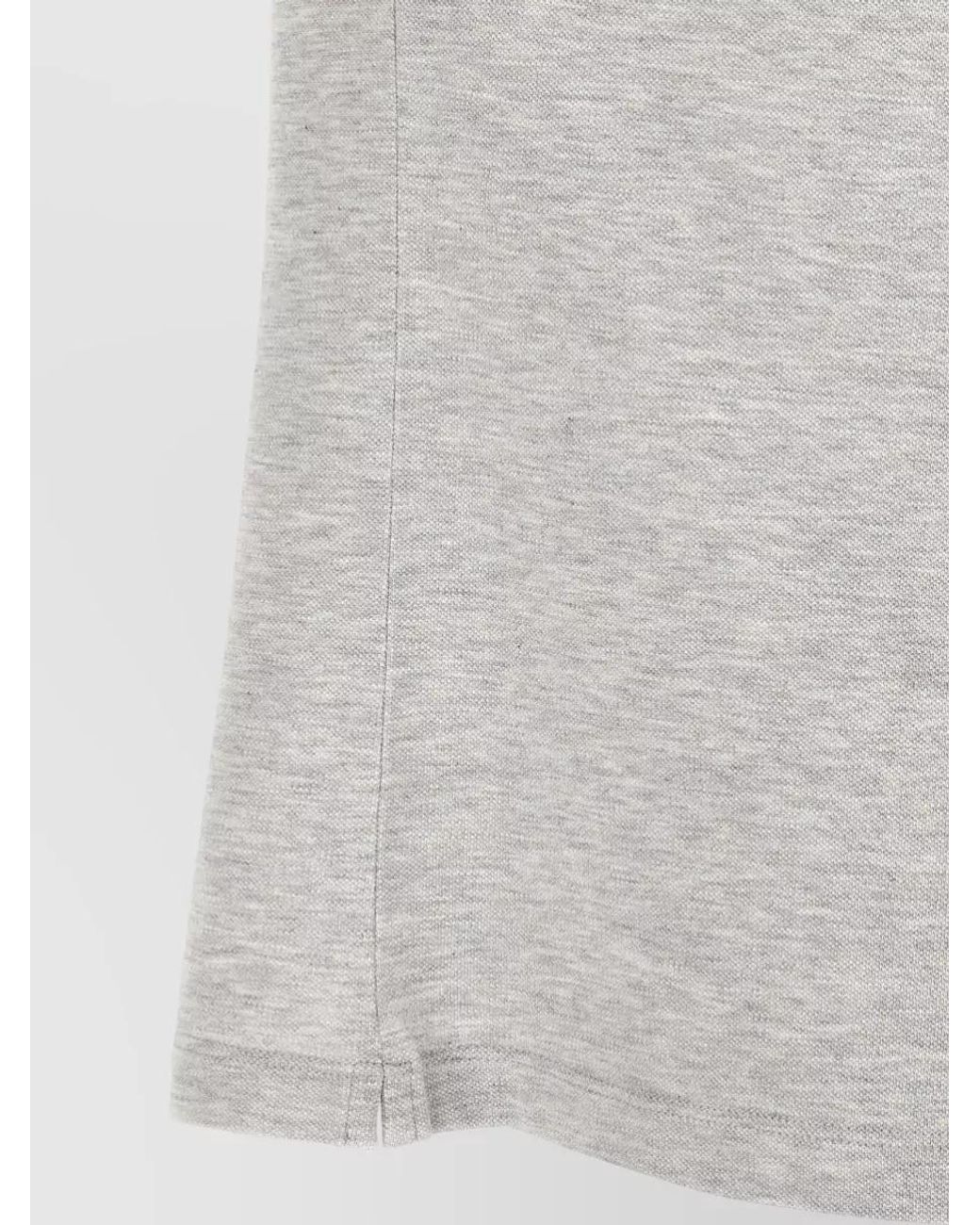 Brunello Cucinelli Gray Logo Piqué Cotton Polo Shirt for men
