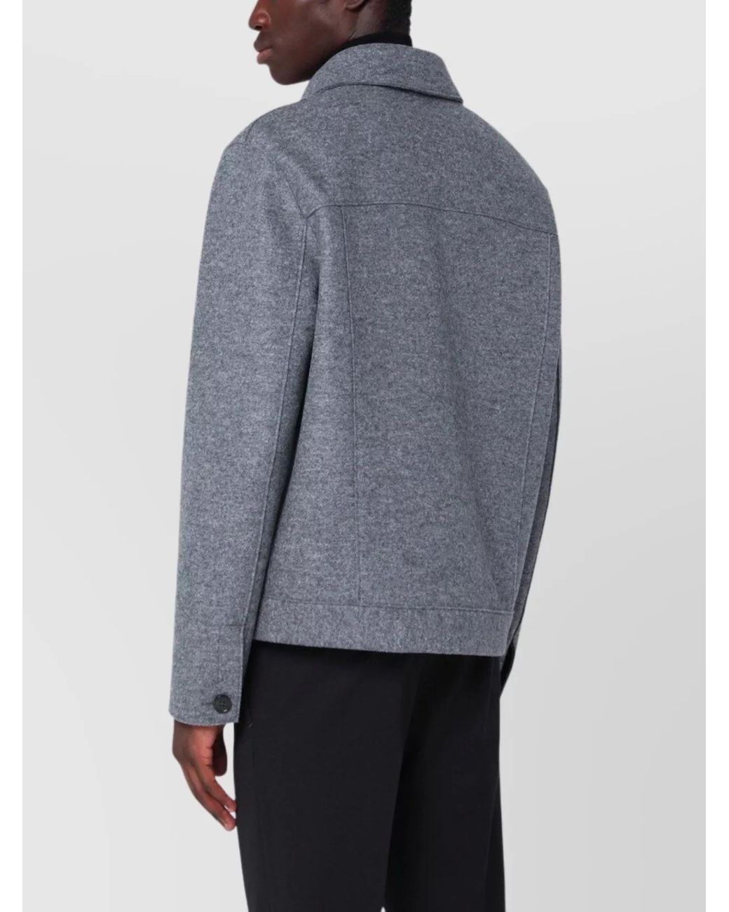 Harris Wharf London Gray Wool Jacket for men