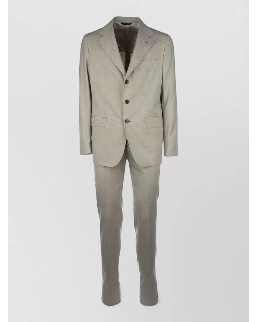 Brian Dales Gray Single-Breasted Suit for men