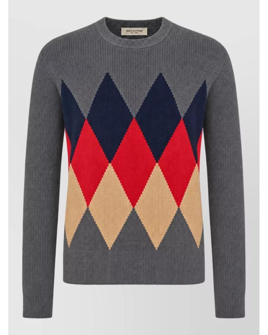 Ballantyne Gray Wool Jumper for men