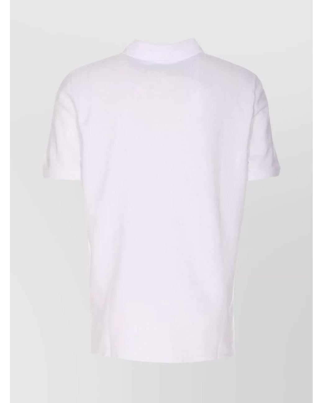 Maison Kitsuné White Cotton Piqué Regular-Fit Short-Sleeve Polo Shirt for men
